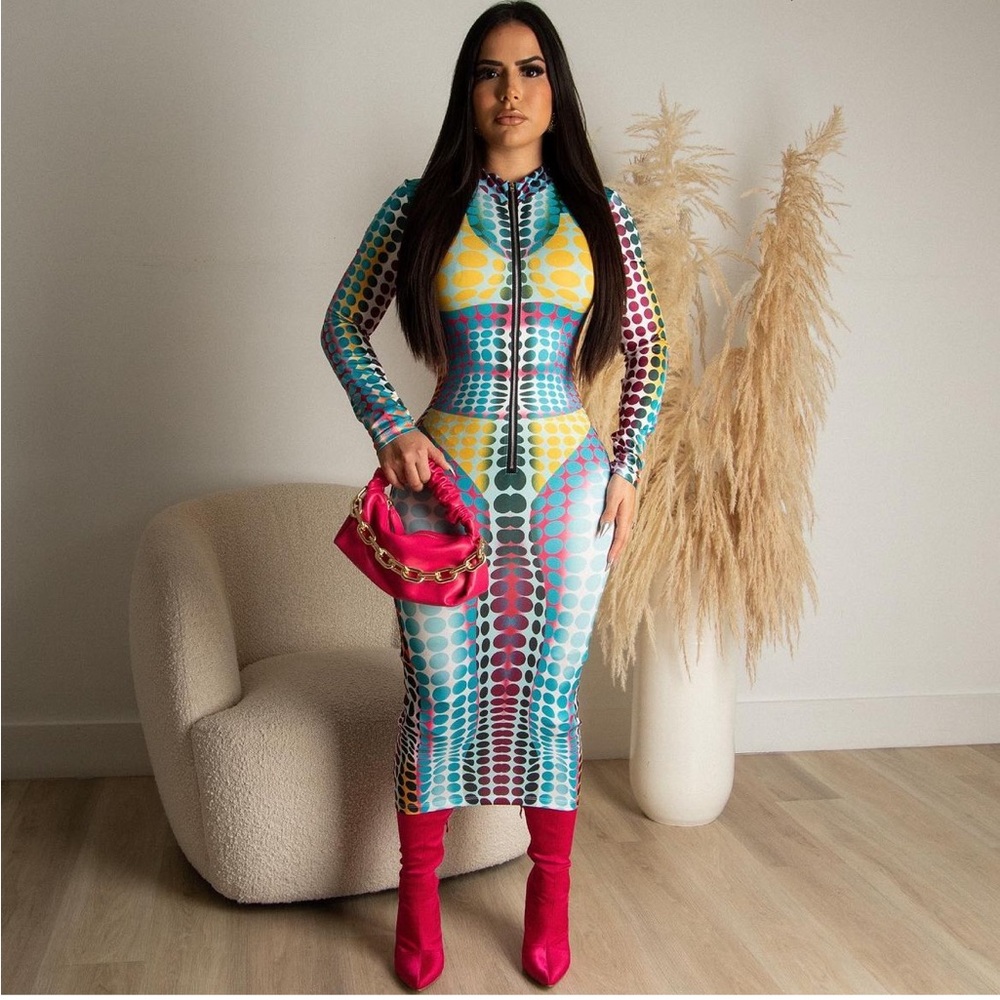 Popular new style dress 
Shape Like You Midi Dress Blue